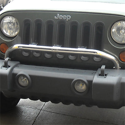 Rugged Ridge 11138.20 Light Bar; Bumper Mounted; Stainless Steel; 3 Light Tabs; Rugged Ridge 11138.20