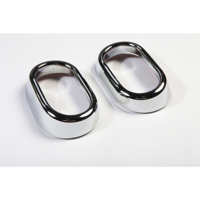 Rugged Ridge 11156.20 Door Handle Cover Trim; Interior; Chrome; Pair; Rugged Ridge 11156.20