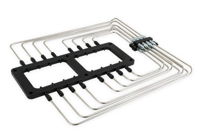 NOS Supercharger Black Injector Plate with Black Plumbing