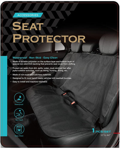 3D MAXpider 1786L-09 Seat Cover; W 22 in. x H 22 in.; Universal Bench Seat Defender; Black; 3D MAXpider 1786L-09
