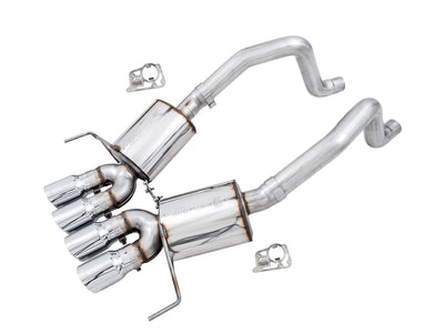 AWE Tuning 3015-42133 C7 Corvette Exhaust Quad Silver Tips AWE Tuning 3015-42133