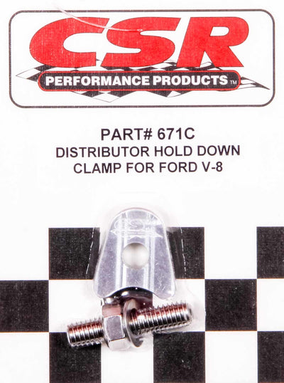 CSR Performance 671C Ford V8 Distributor Hold Down Clamp - Clear CSR Performance 671C