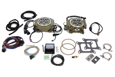 Holley EFI 550-529 Sniper 4150 2x4 EFI Kit - Gold Holley EFI 550-529