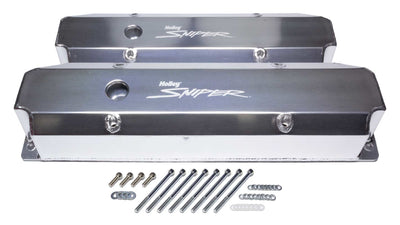 Holley 890006 Sniper Fabricated Valve Covers BBM Tall Holley 890006