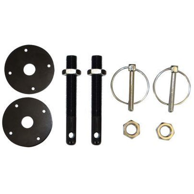 Moroso 39005 Hood Pin Kit 2pk Alm. 1/2in - Black Moroso 39005