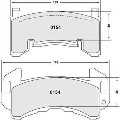 Performance Friction 0154.13.14.44 Brake Pads Metric GM Performance Friction 0154.13.14.44