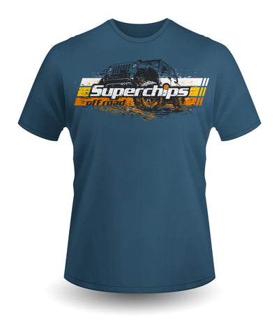 Superchips Retro Jeep Tee - Patrol Blue, SM