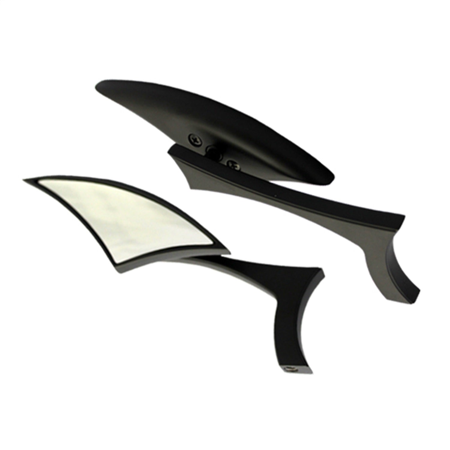 CIPA 01924 Motorcycle Modern Line Mirror Kit; Black [Left And Right Side]; CIPA 01924