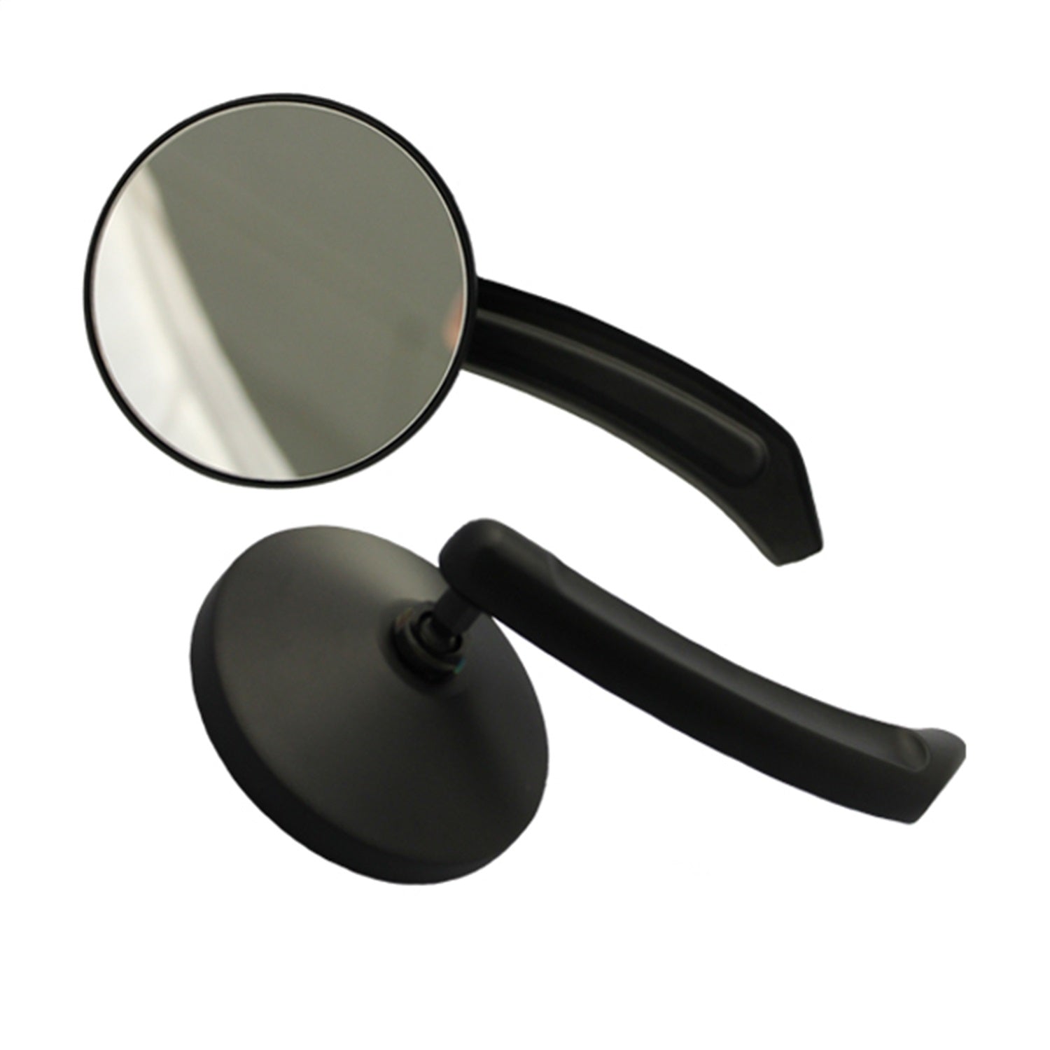 CIPA 01931 Motorcycle Small Round Mirror Kit; Black [Left And Right Side]; CIPA 01931