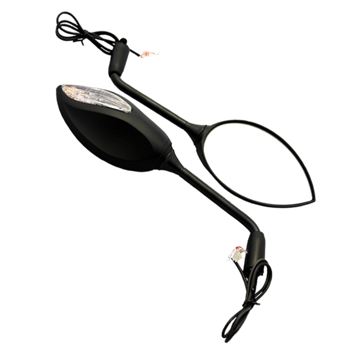CIPA 01936 Motorcycle Sport Bike Lighted Mirror Kit; Black [Left And Right Side]; CIPA 01936