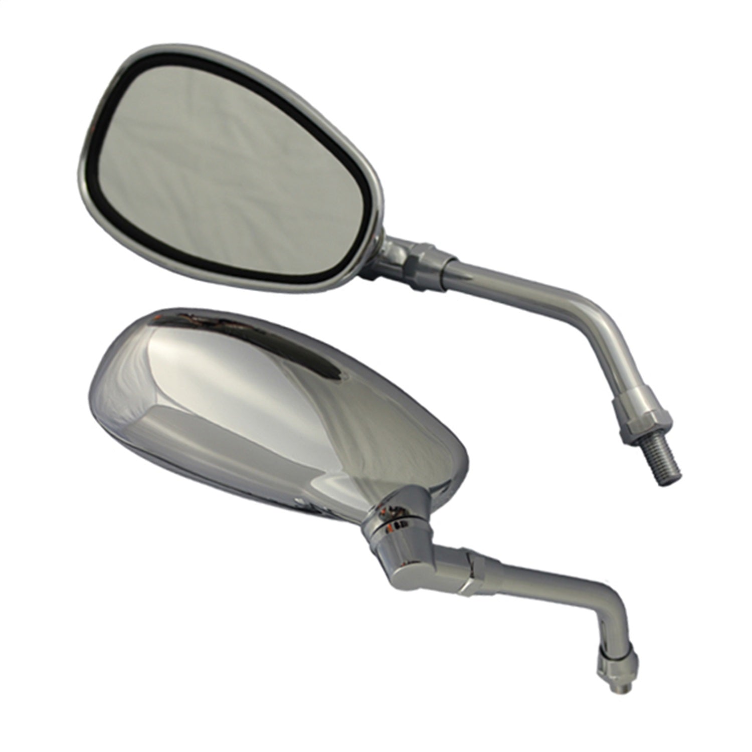 CIPA 01938 Motorcycle Classic Look Mirror Kit; Chrome [Left And Right Side]; CIPA 01938