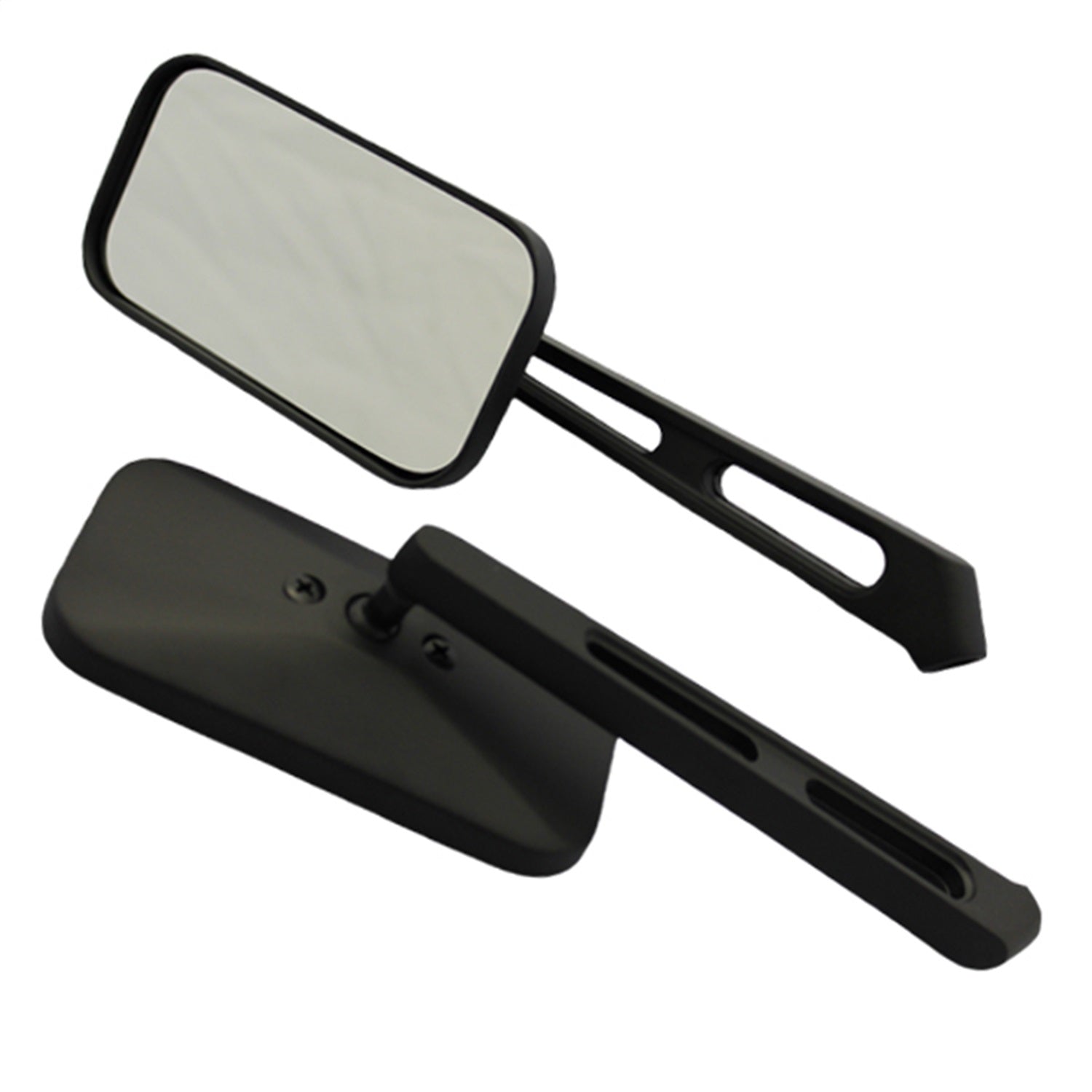 CIPA 01943 Motorcycle Rectangle Classic Mirror Kit; Black [Left And Right Side]; CIPA 01943