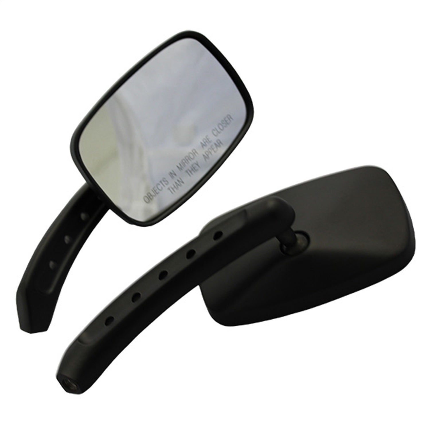 CIPA 01945 Motorcycle Rectangle Small Mirror Kit; Black [Left And Right Side]; CIPA 01945