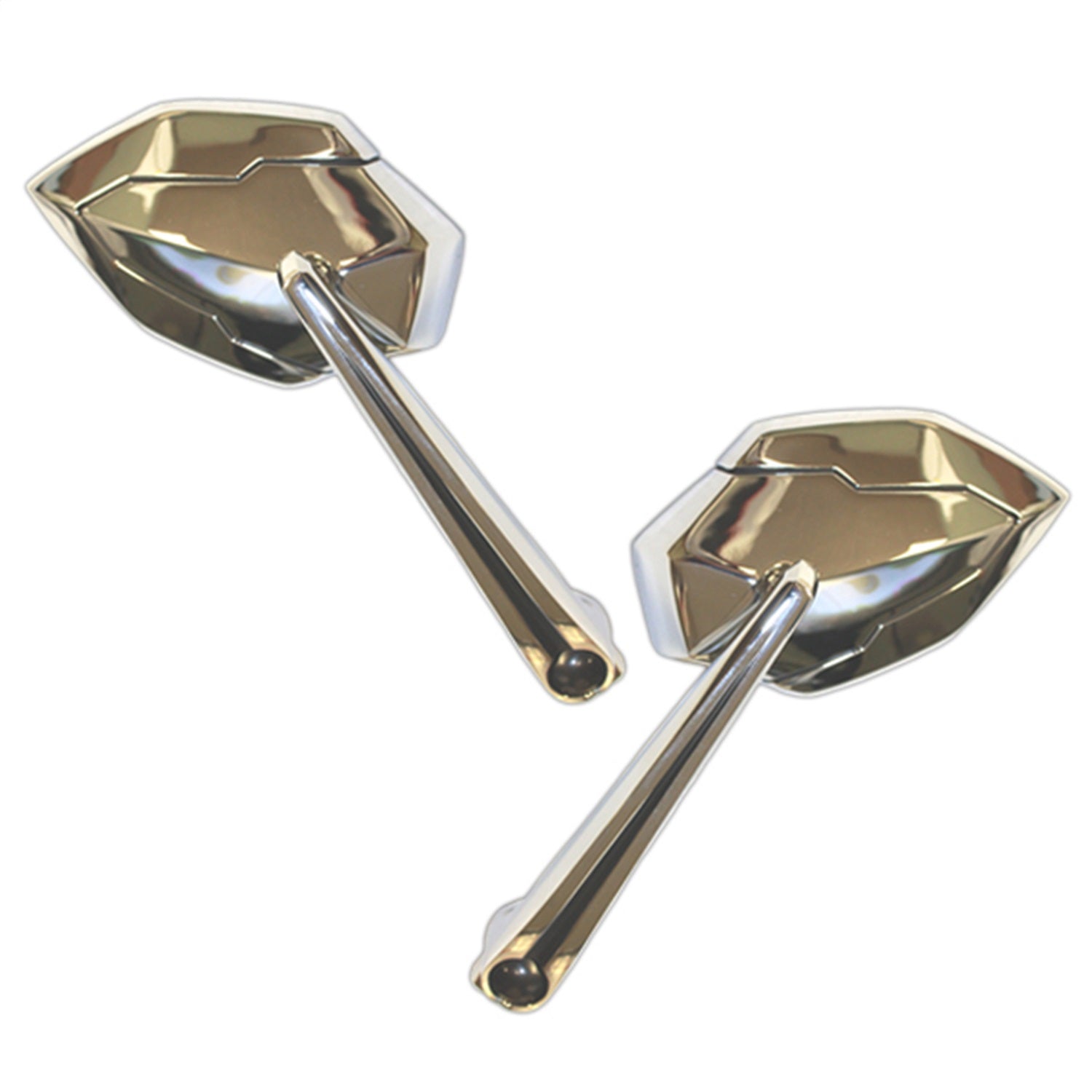 CIPA 01947 Motorcycle Mirror Kit; Ultra Black Line On Chrome [Left And Right Side]; CIPA 01947