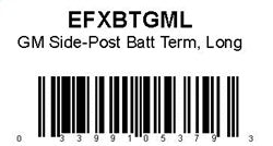 Scosche EFXBTGML GM Side-Post Battery Terminal; Long; Retail Single Blister; Scosche EFXBTGML