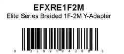 Scosche EFXRE1F2M Elite Braided Litz Multi-Core RCA Y-Adapter Scosche EFXRE1F2M