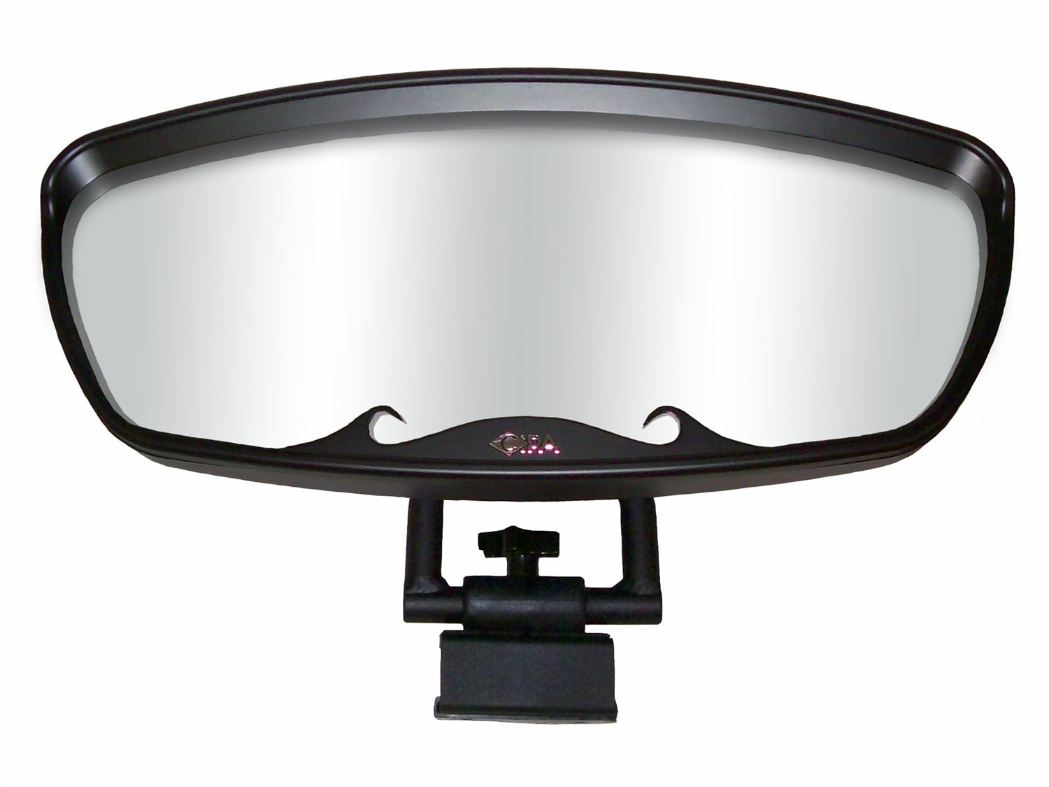 CIPA 02875 Wave Series Boat Mirror; 7 in. x 17 in.; Black; w/Square Bracket; CIPA 02875