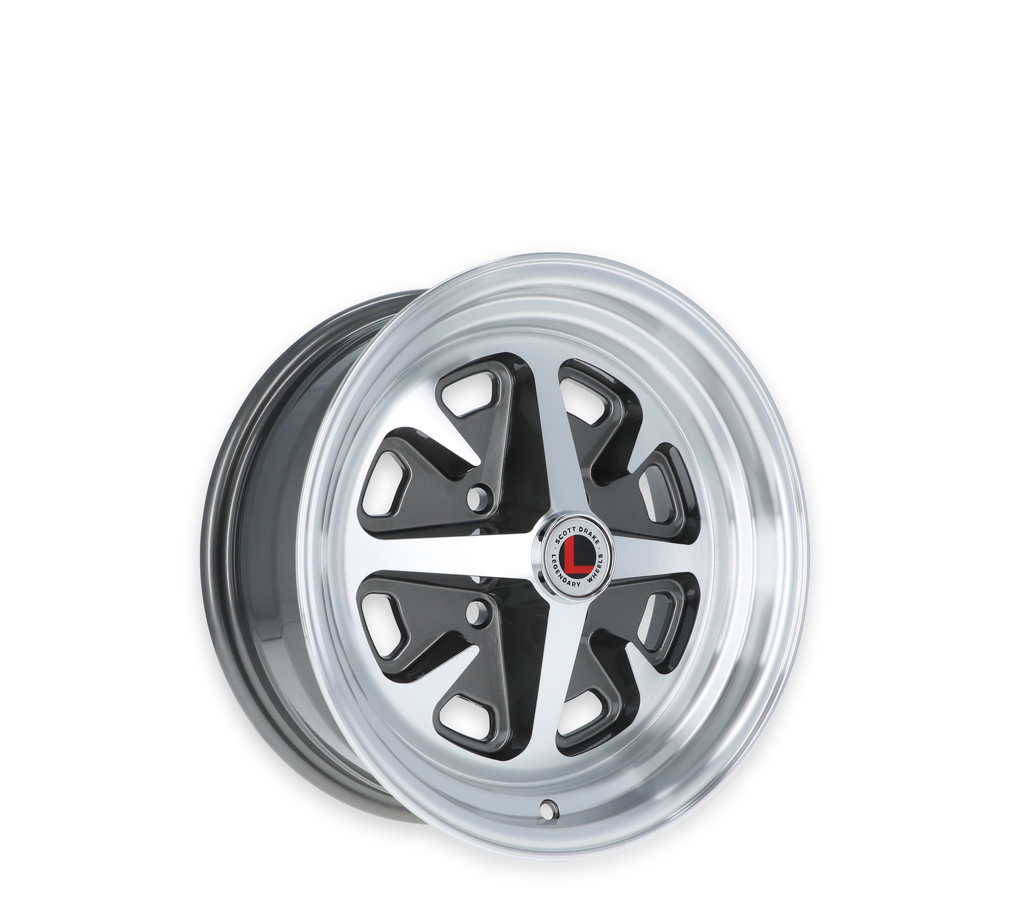 Legendary Wheels LW40-50644B Legendary Wheels Magnum 400 - 15x6 - 4x4.5 - 3.75 BS - Charcoal/Machined Legendary Wheels LW40-50644B