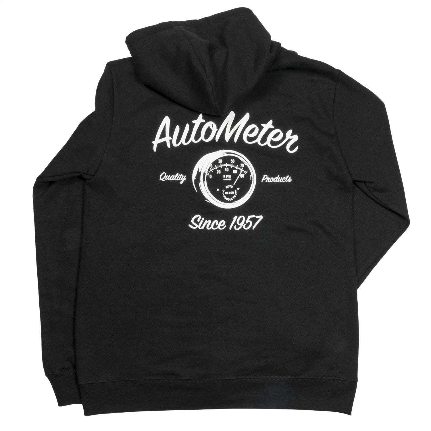 AutoMeter 0448M ZIP HOODIE; ADULT MEDIUM; BLACK; VINTAGE AutoMeter 0448M