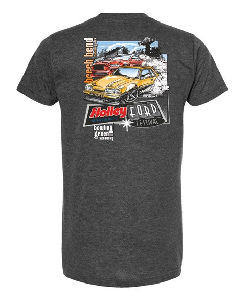 Holley 10502-YSMHOL Ford Fest Drift Toddler Tee - Youth Small - Heather Charcoal