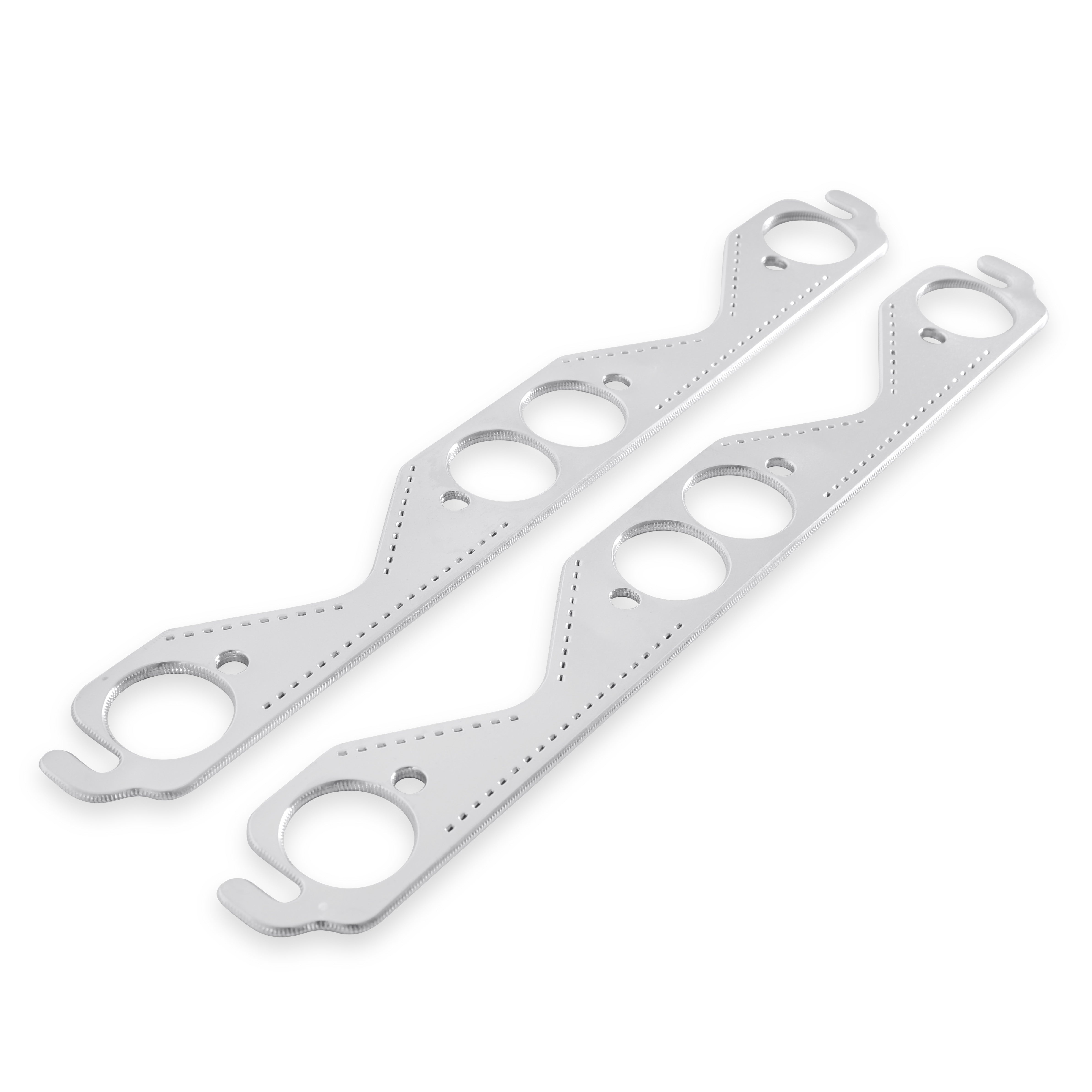 Mr Gasket 7402G Aluminum Exhaust Gasket; Round Port Shape; Port Diameter 1.63 in.; Mr Gasket 7402G