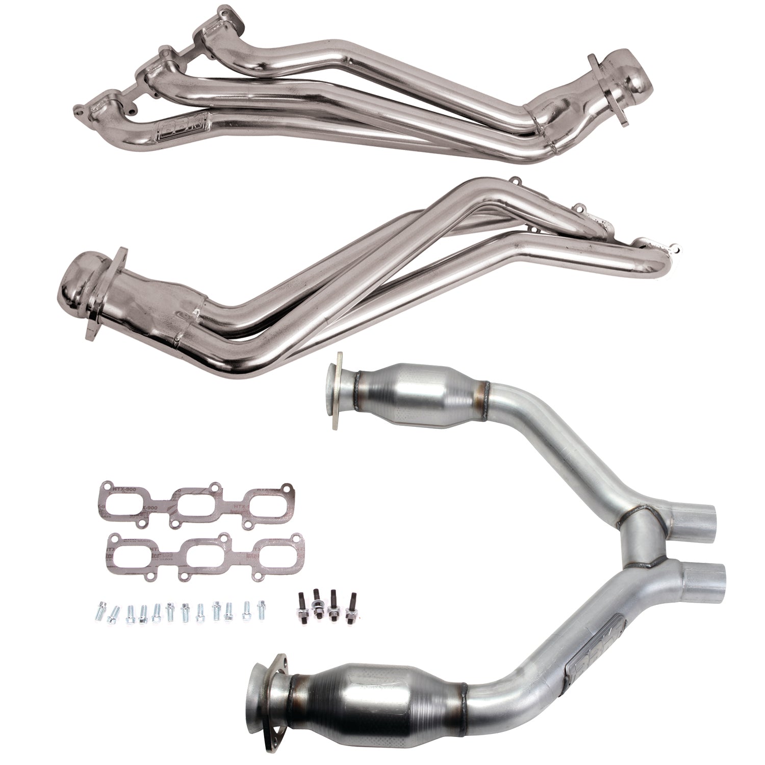 15-17 MUSTANG V6 1-3/4 LONG TUBE HEADERS PLUS SHORT MID PIPE (SILVER CERAMIC)