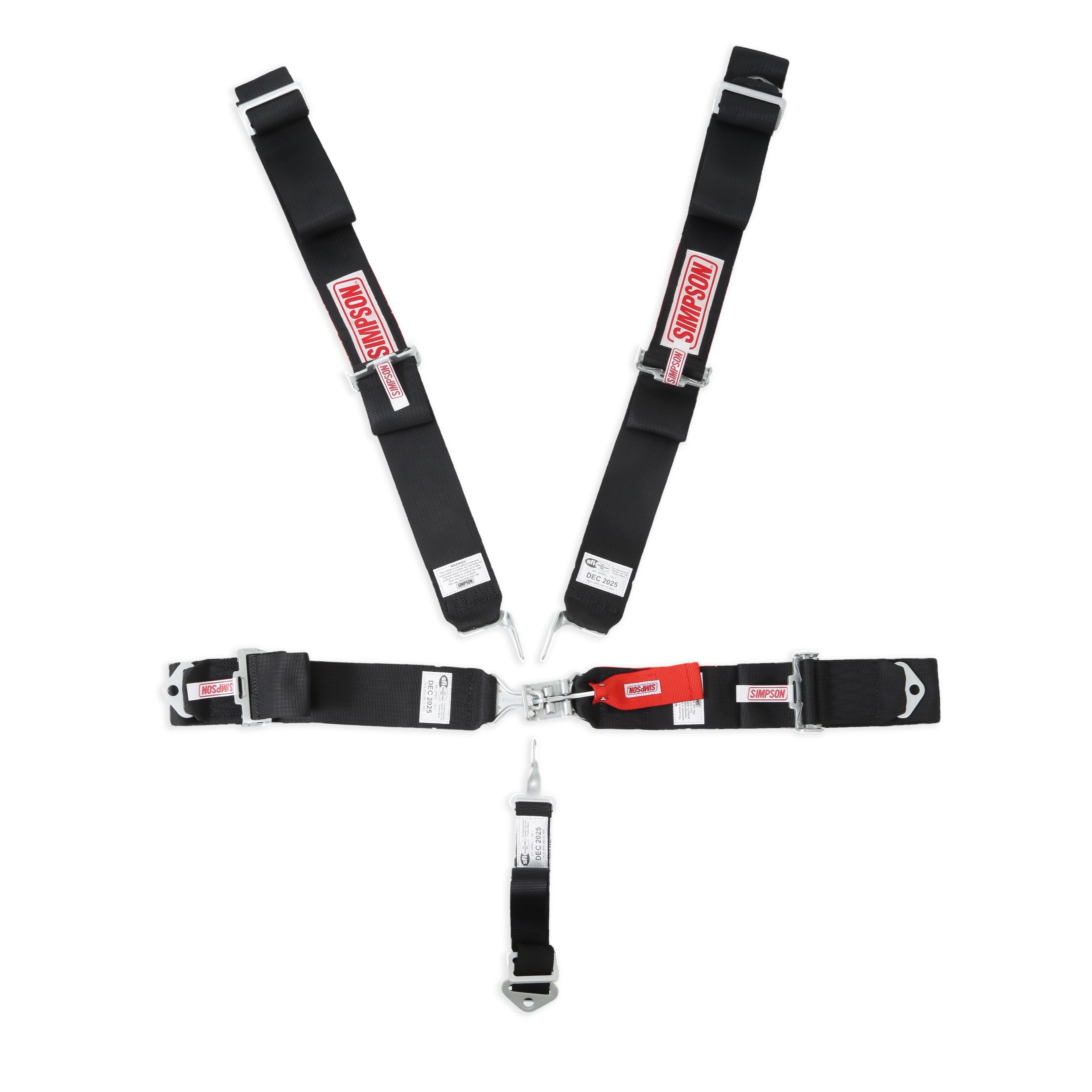Simpson Safety 29061BK Simpson Racing STD. Latch & Link 5pt. Harness Simpson Safety 29061BK