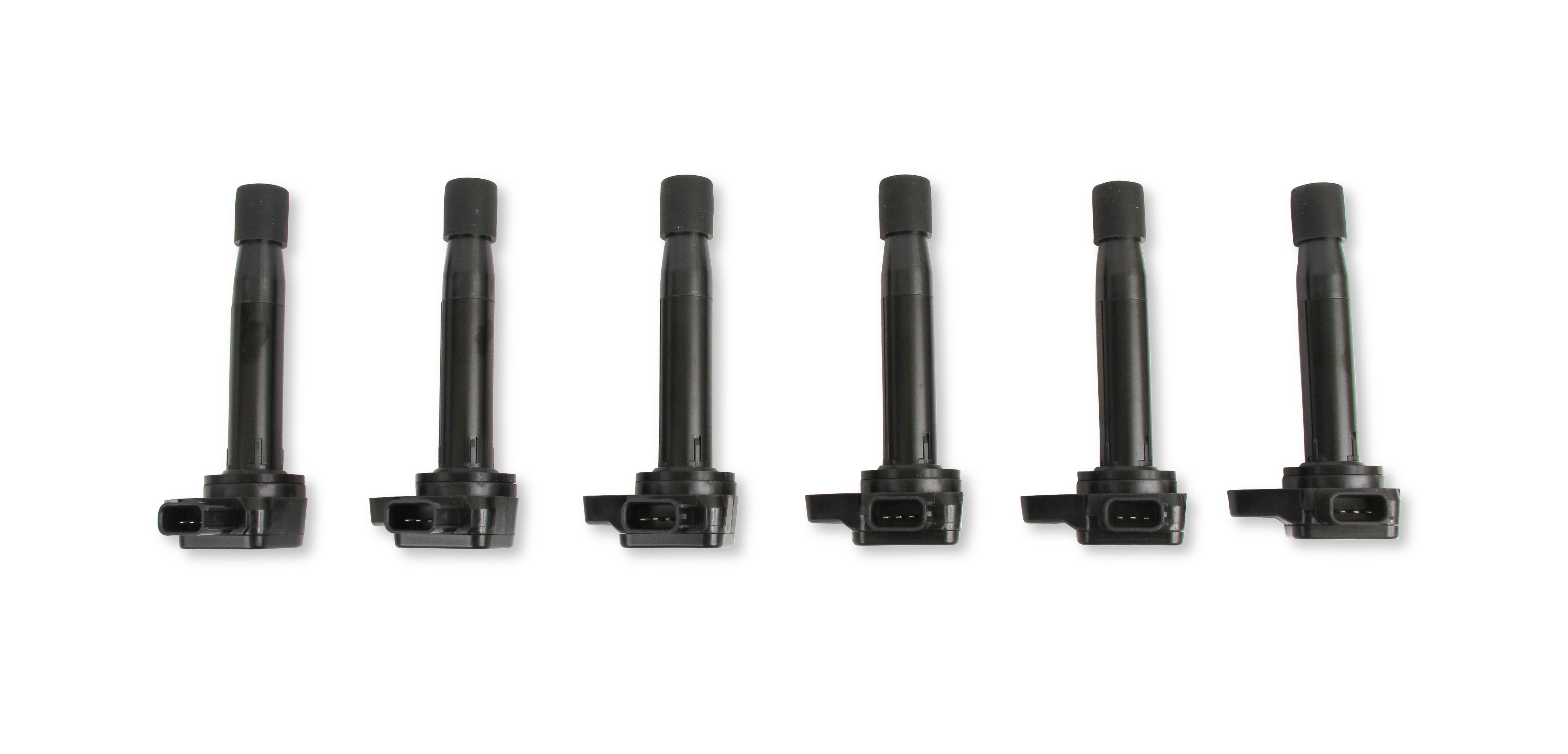 Accel Ignition Coil - Honda and Acura 3.0, 3.2, 3.5L, 6-cylinder, Black, 6-Pack