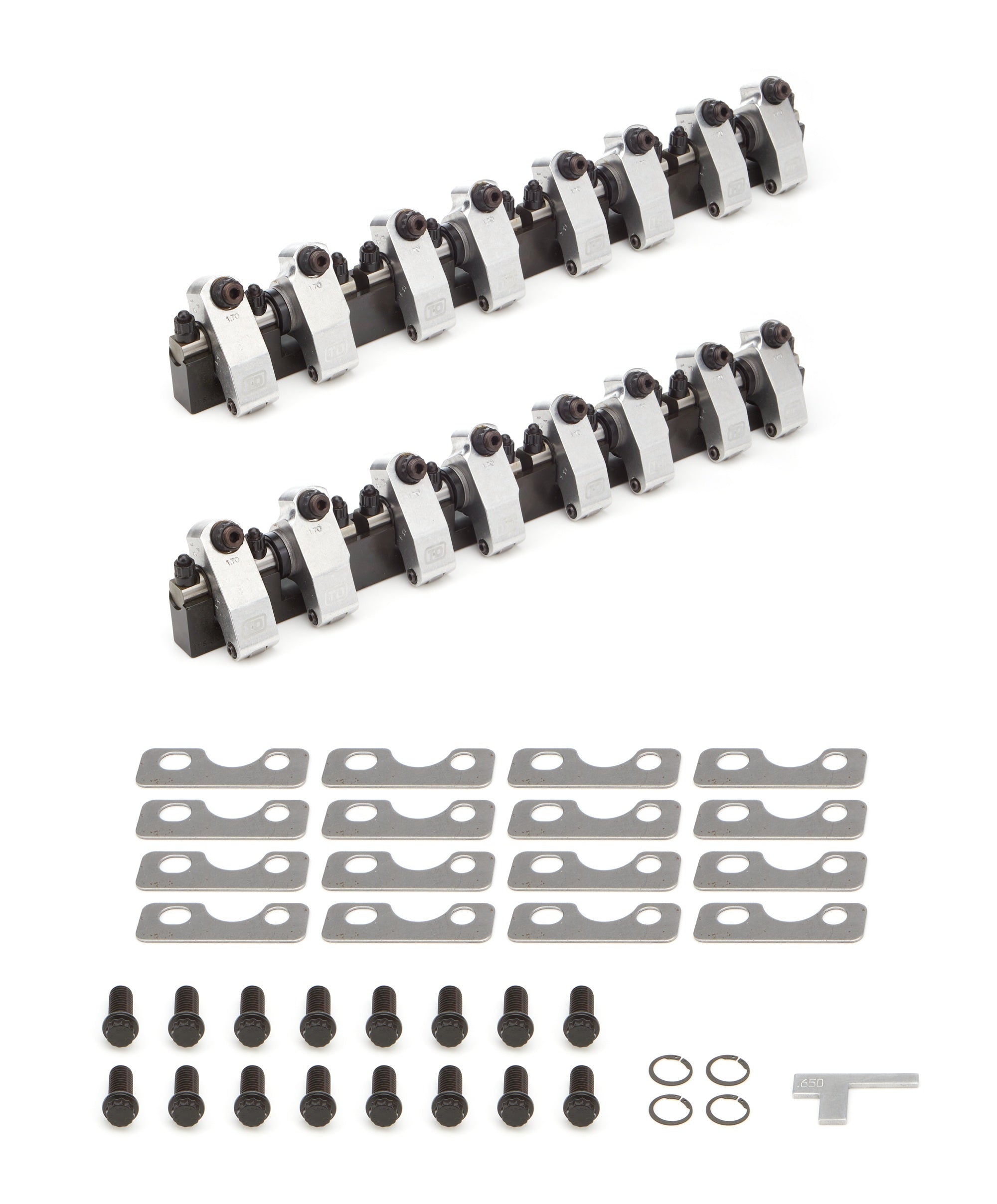 T&D Machine 7322-1.7/1.7 SBF Shaft Rocker Kit w/TFS3 High Port Heads T&D Machine 7322-1.7/1.7