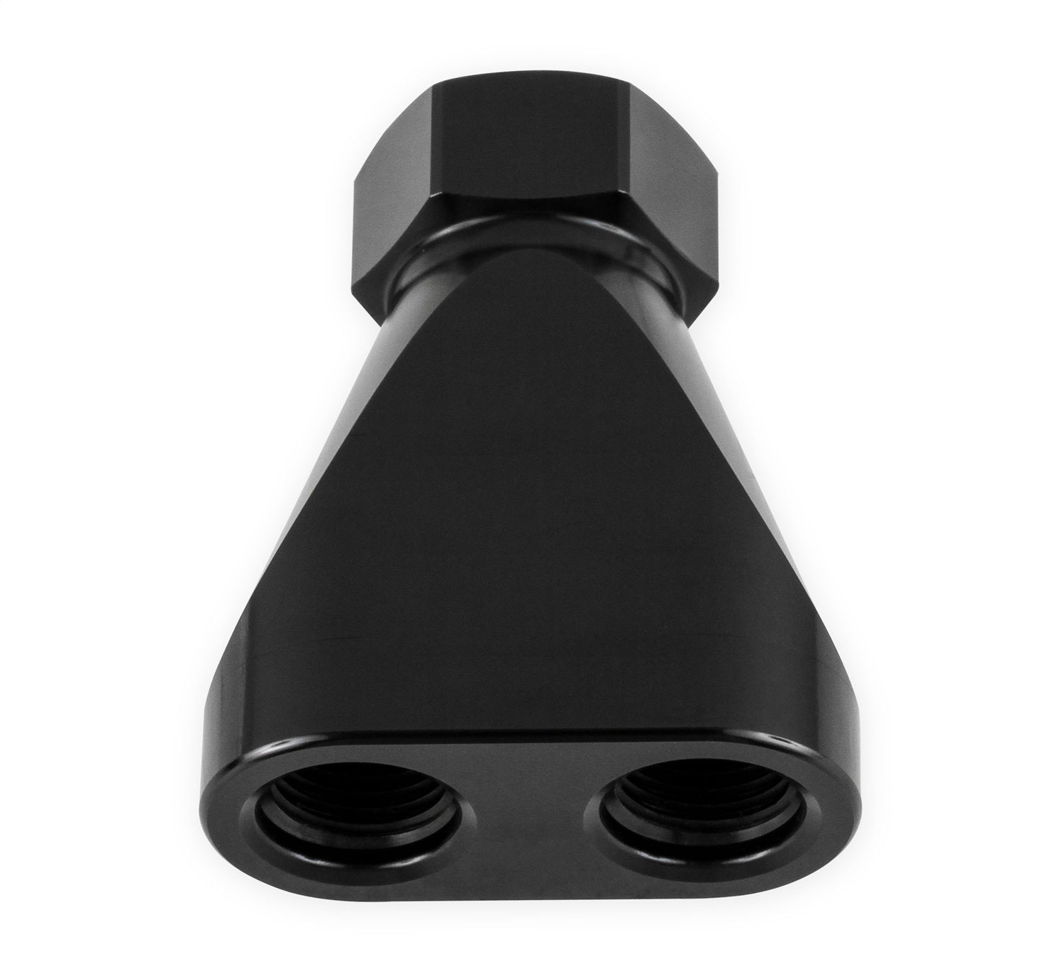 Earl's Performance 100160ERL Fuel Distribution Y Block; One -8AN O-Ring Port; Two -6AN O-Ring Port; Earl's Performance 100160ERL