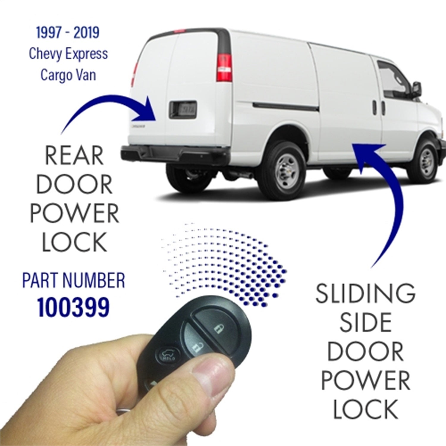Pop & Lock 100399 Chevy Express (Side Slide and Rear Swing Door) Pop & Lock 100399