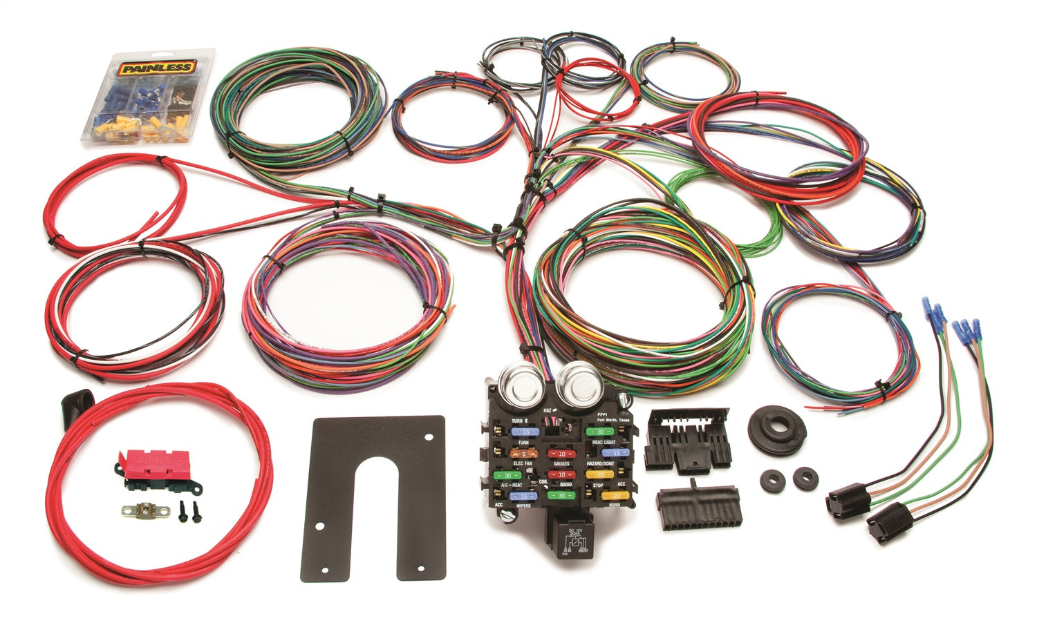 Painless Wiring 10104 21 Circuit Classic Customizable Pickup Chassis Harness; Non GM Keyed Column; Painless Wiring 10104