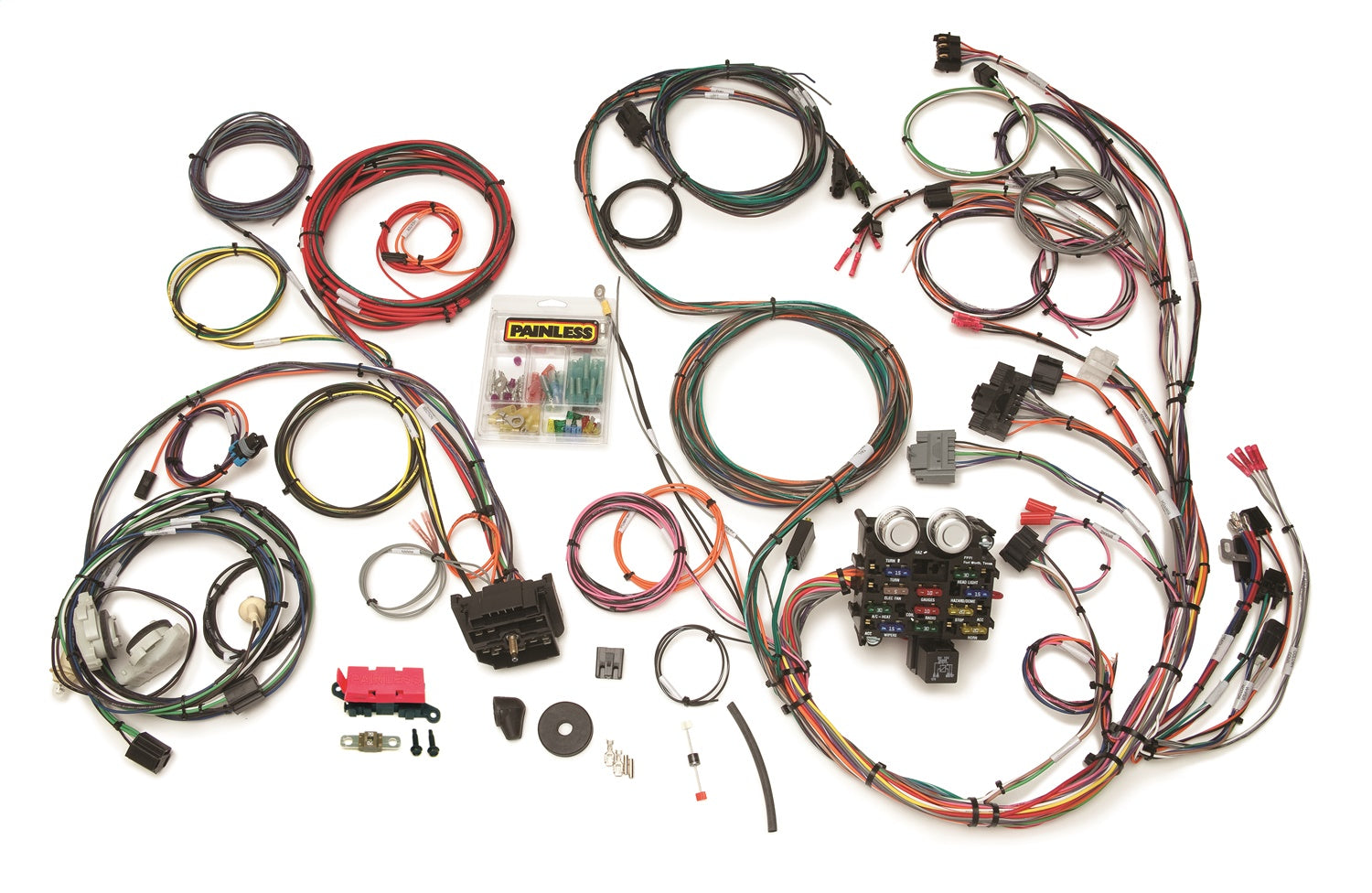 Painless Wiring 10111 23 Circuit Direct Fit Harness; Incl. Connectors/Fuses/Flashers/Relays; Painless Wiring 10111