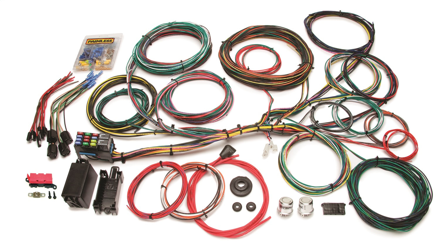 Painless Wiring 10123 21 Circuit Customizable Color Coded Chassis Harness Painless Wiring 10123