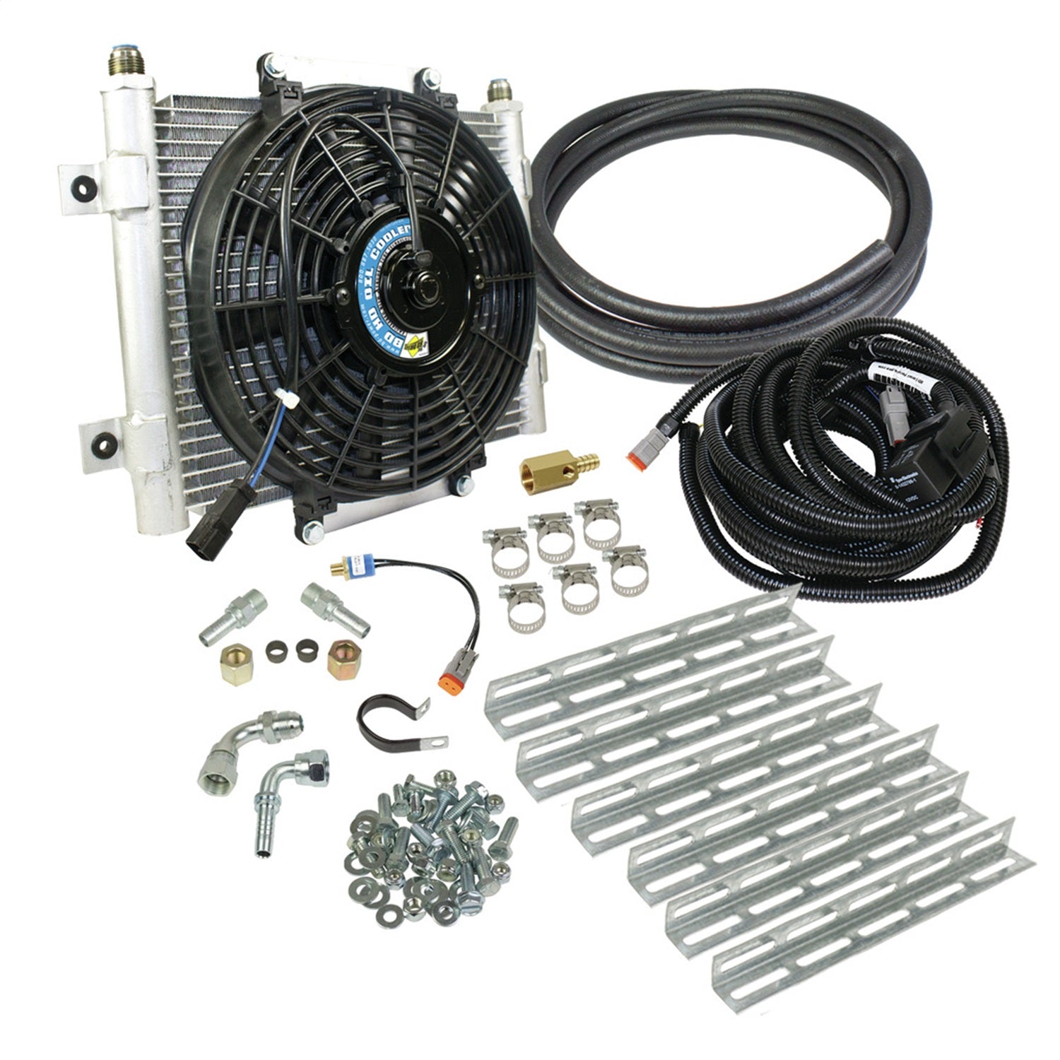 BD Diesel 1030606-5/8 Xtruded Auxiliary Transmission Oil Cooler Kit BD Diesel 1030606-5/8