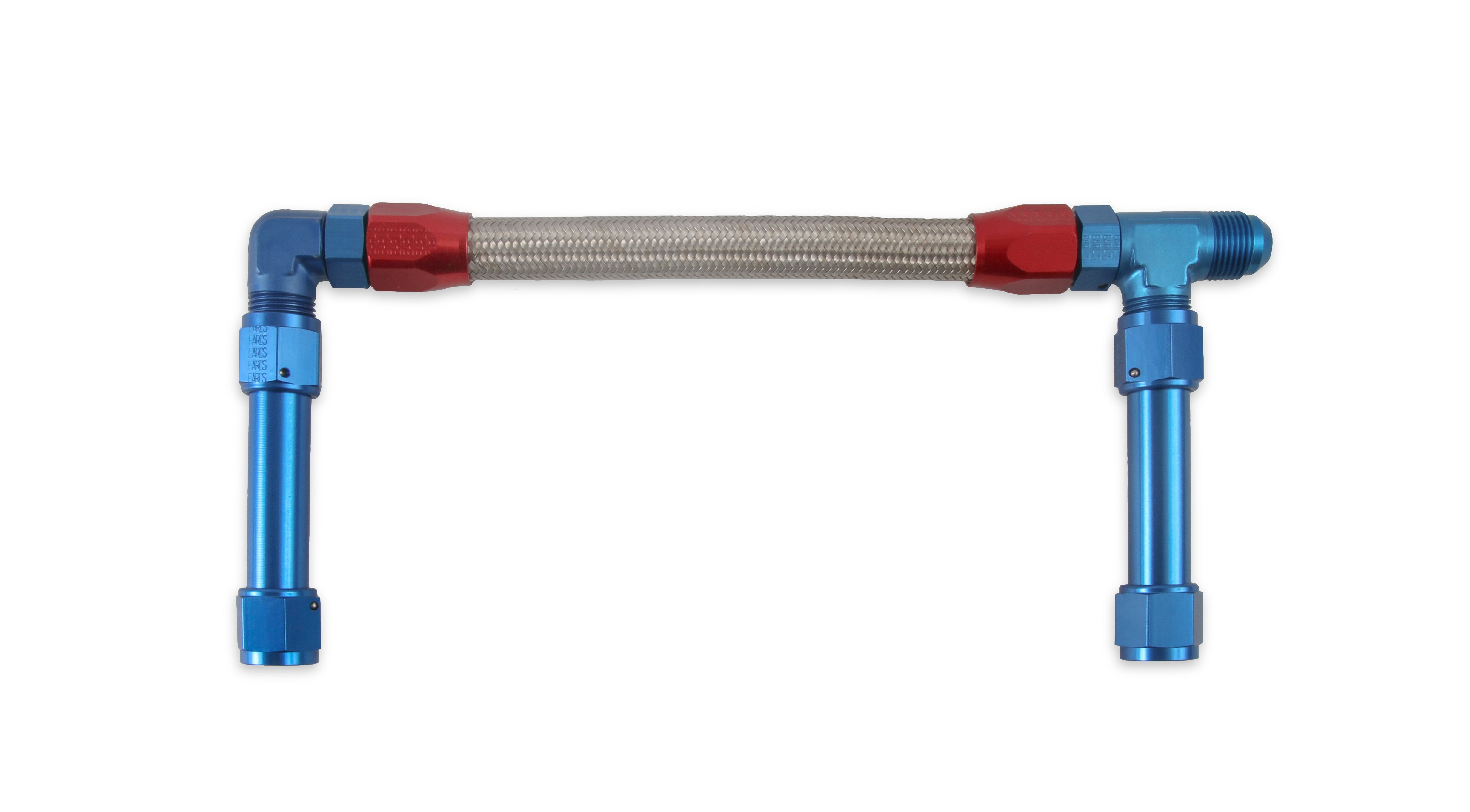 Earl's -8 AN SINGLE INLET W/STAINLESS HOSE