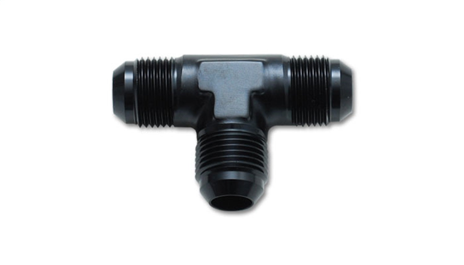 Vibrant Performance 10480 Flare Tee Adapter Fitting; Size: -3AN; 6061 Aluminum; Anodized Black; Vibrant Performance 10480