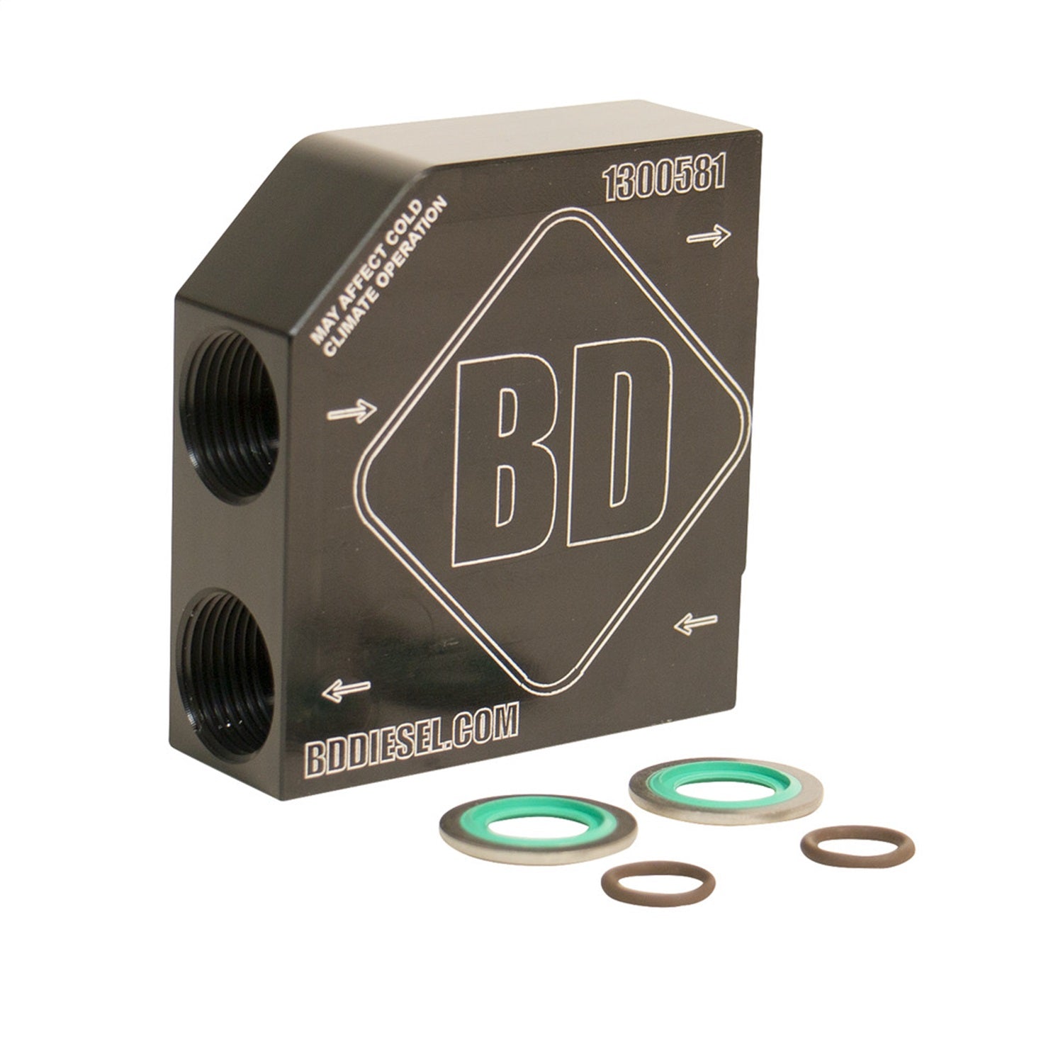 BD Diesel 1061527 Transmission Oil Cooler Bypass Tube Eliminator Kit; BD Diesel 1061527