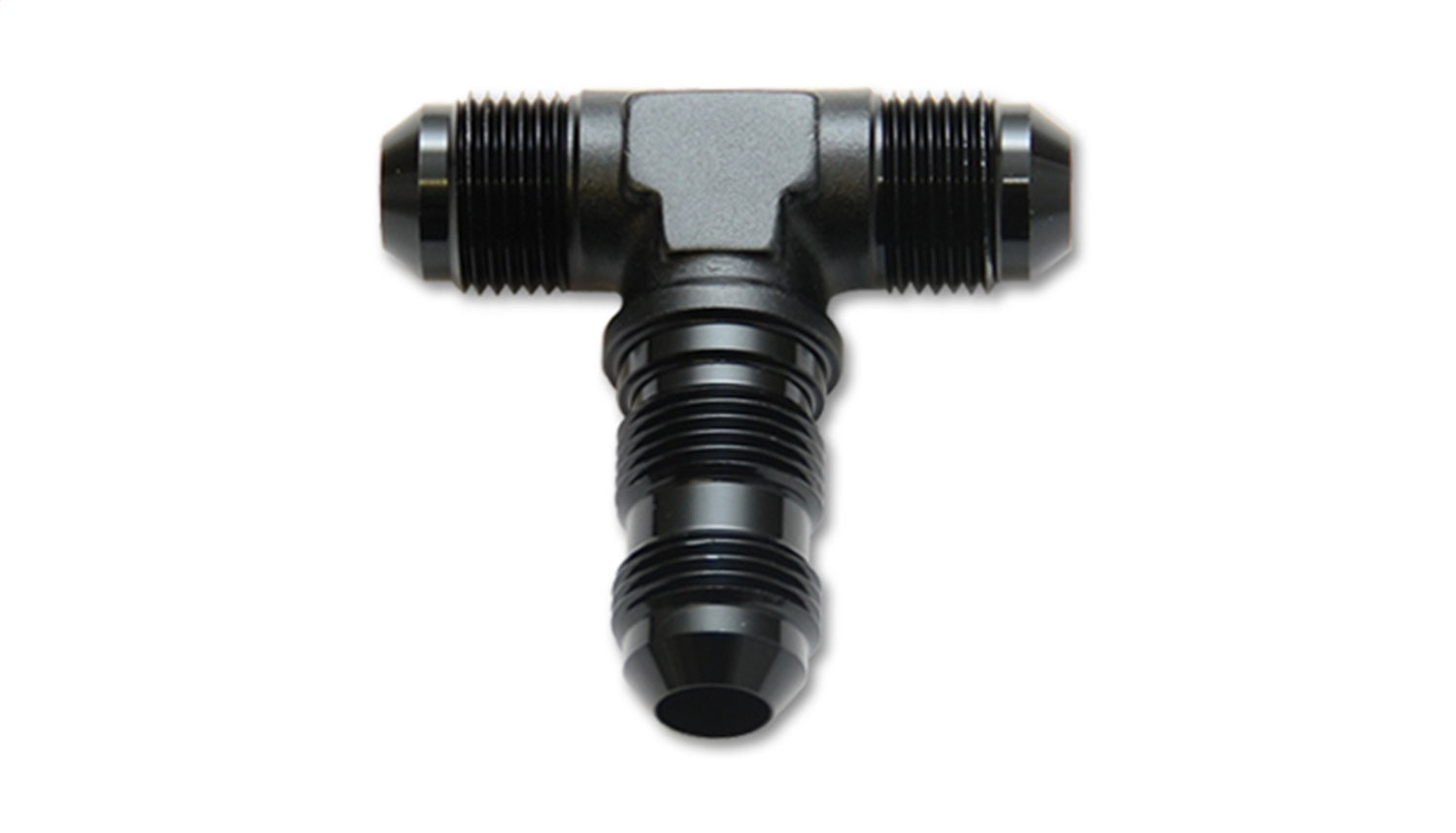 Vibrant Performance 10622 Bulkhead Adapter Tee Fitting; Size: -16AN; 6061 Aluminum; Anodized Black; Vibrant Performance 10622