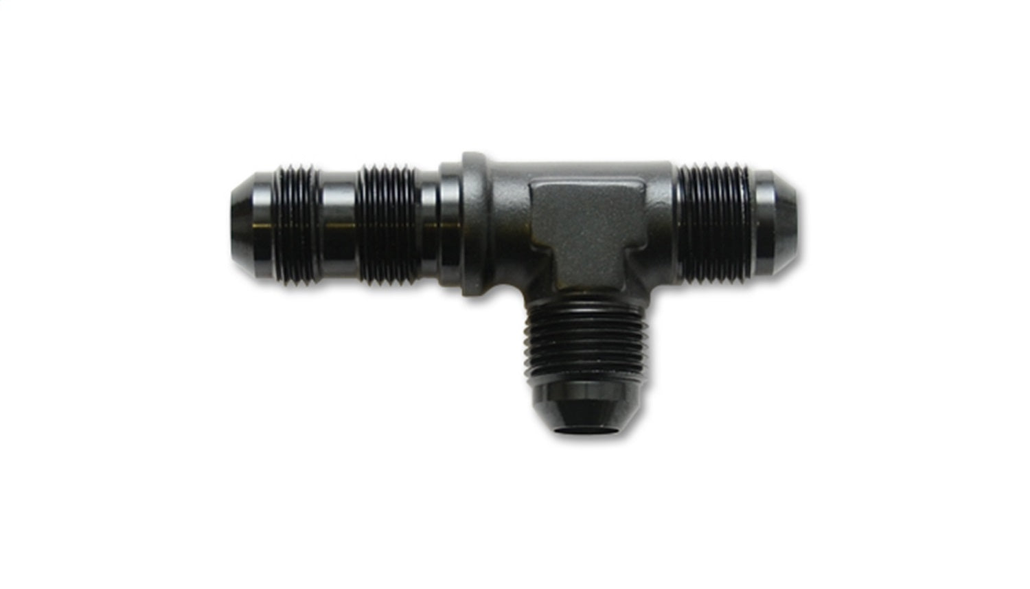 Vibrant Performance 10630 Bulkhead Adapter Tee on Run Fitting; Size: -16AN; 6061 Aluminum; Anodized Black; Vibrant Performance 10630