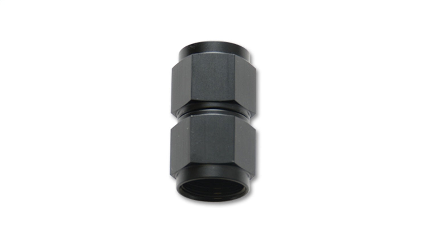 Vibrant Performance 10703 Female Straight Union Adapter; Size: -8AN; 6061 Aluminum; Anodized Black; Vibrant Performance 10703