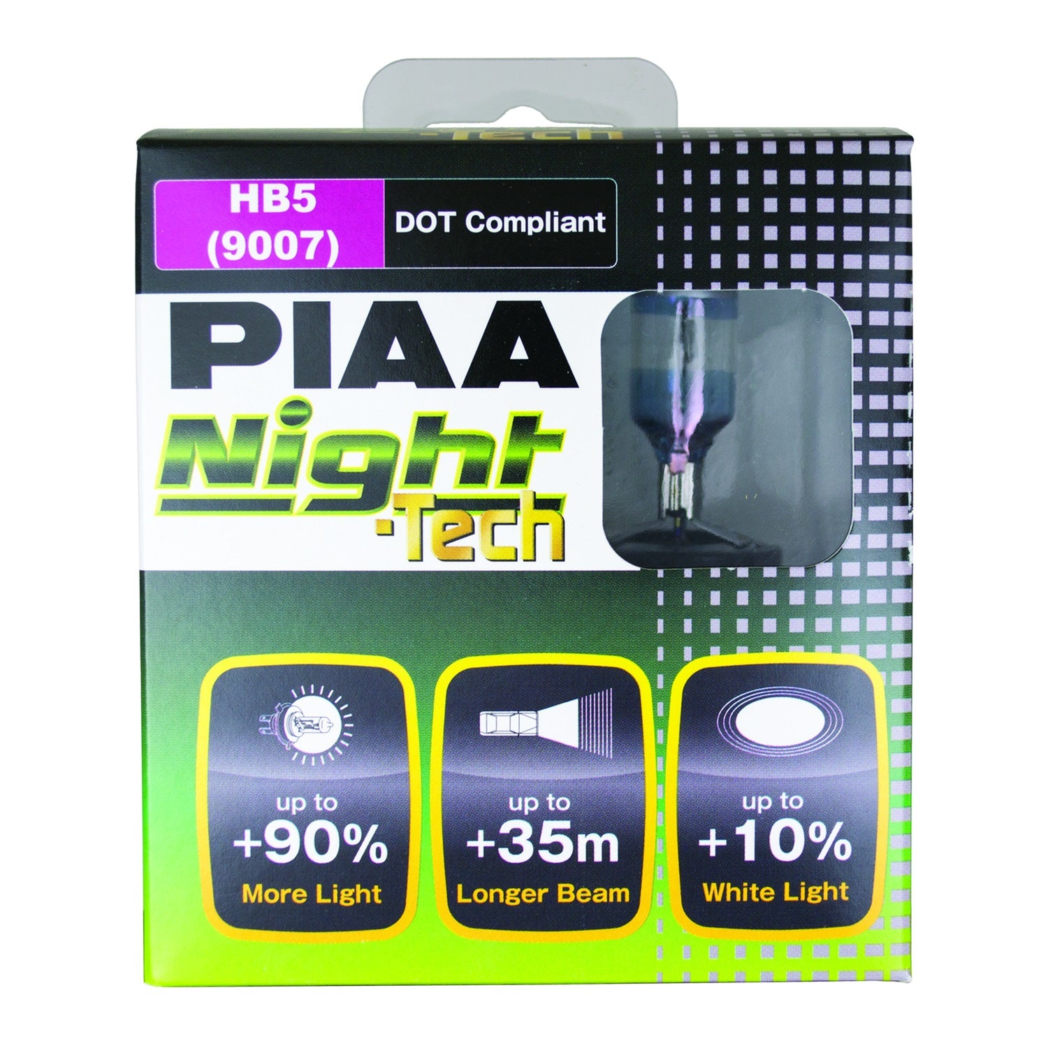 9007/HB5 Night-Tech Replacement Bulb; 65/55W=110/100W; 3600K; Twin Pack; PIAA 10727