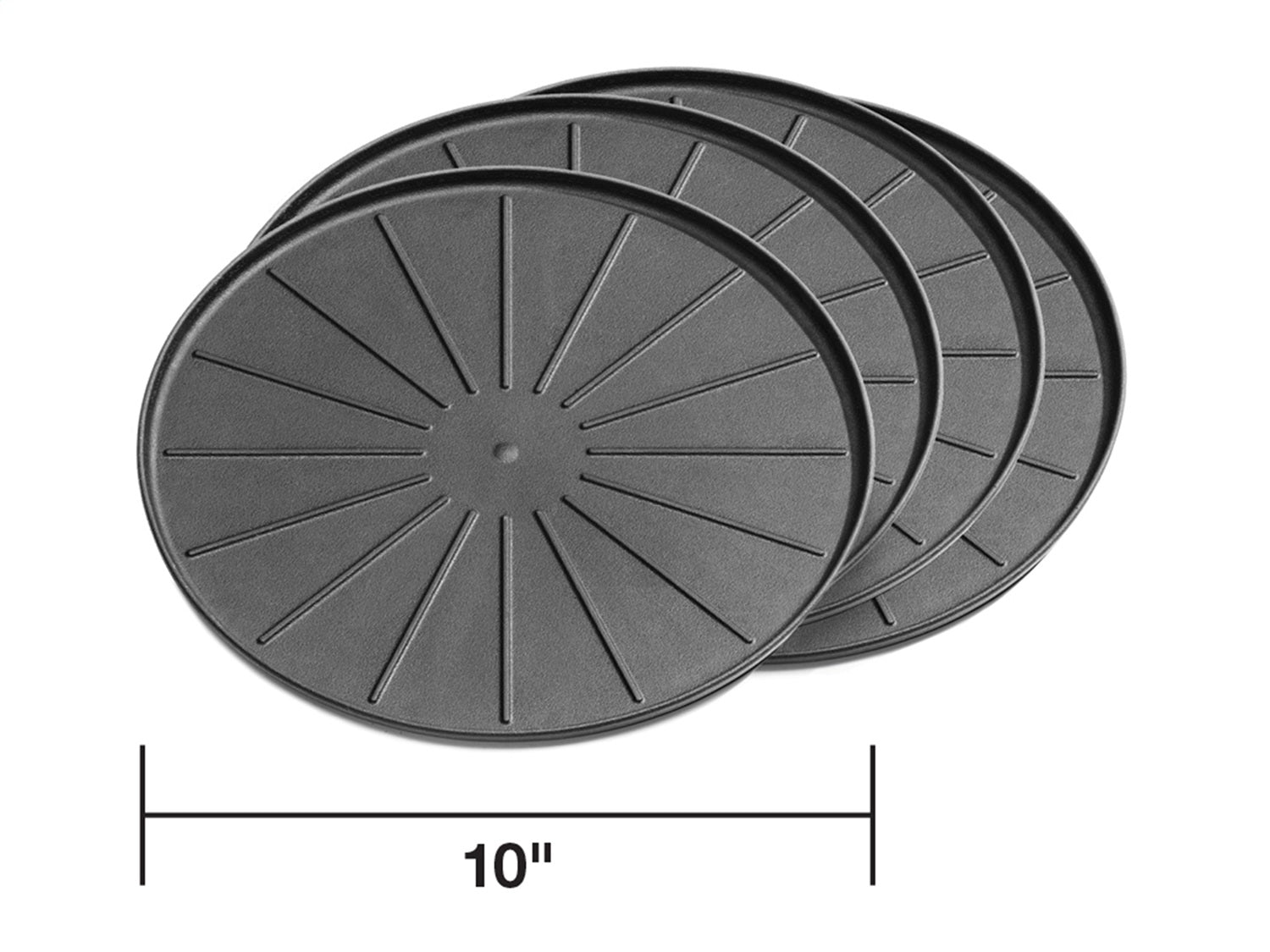 Weathertech 8A10CSTBK Round Coaster Set; Black; 10 in. Dia.; Weathertech 8A10CSTBK