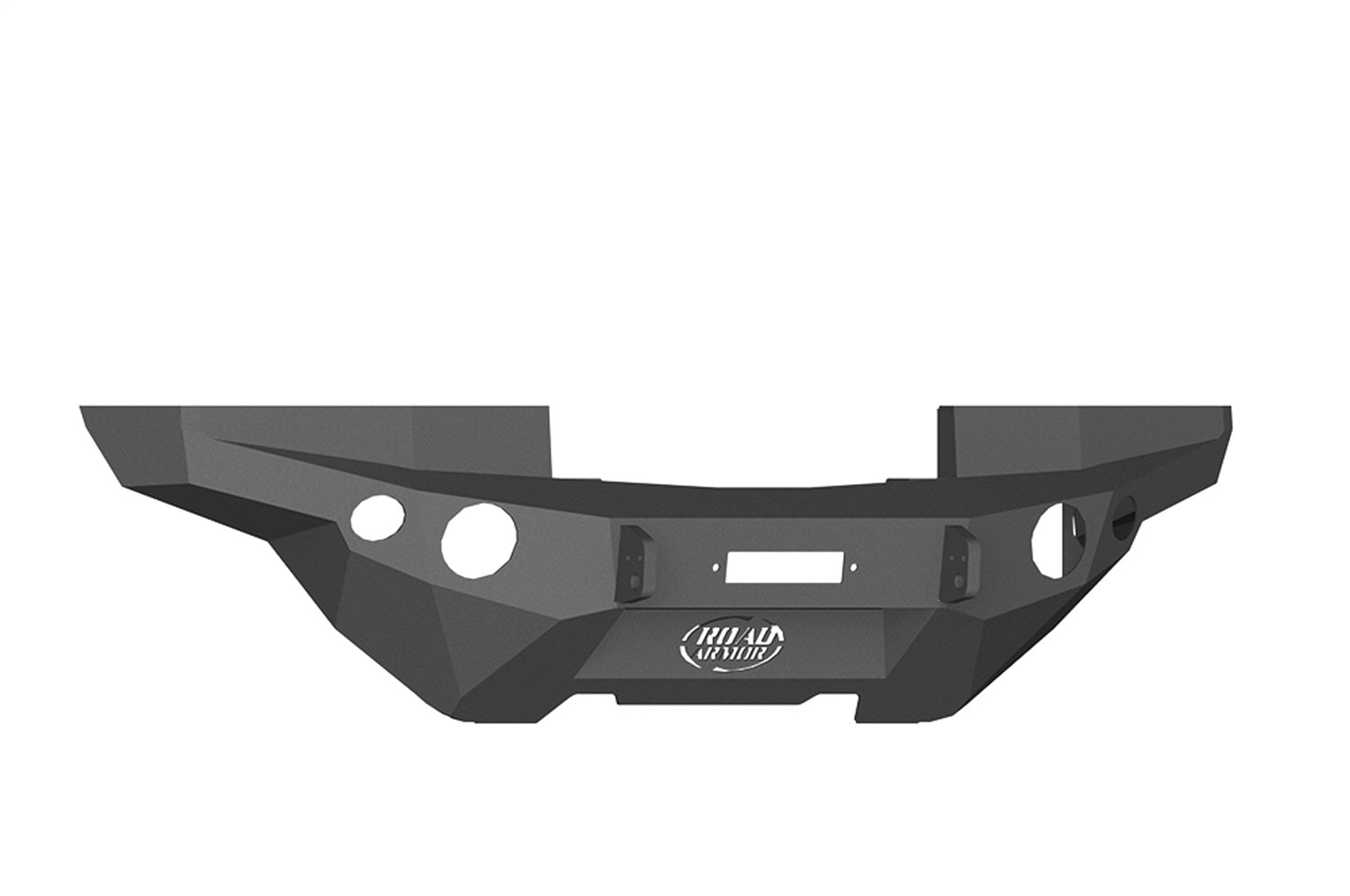 Road Armor 11000B Dakar Winch Front Bumper; Steel; Satin Black; Road Armor 11000B