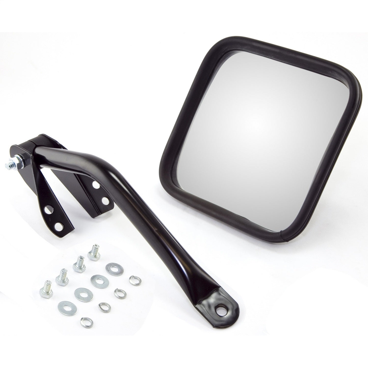 Omix 11001.09 Door Mirror; Left; Head/Arm Kit; Black; Omix 11001.09