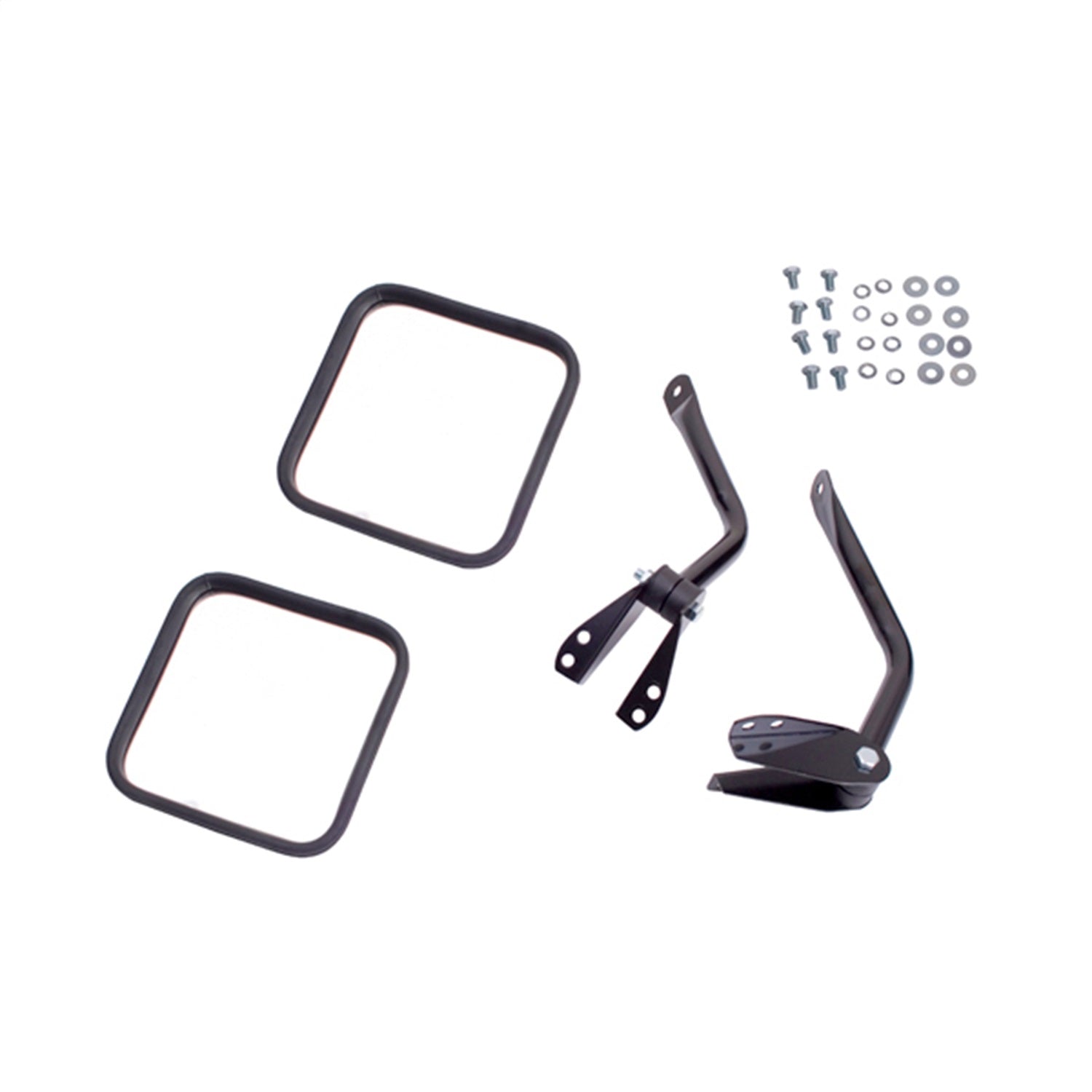 Omix 11001.11 Door Mirror Kit; Black; 7 in. Square Mirror; Left And Right; Omix 11001.11