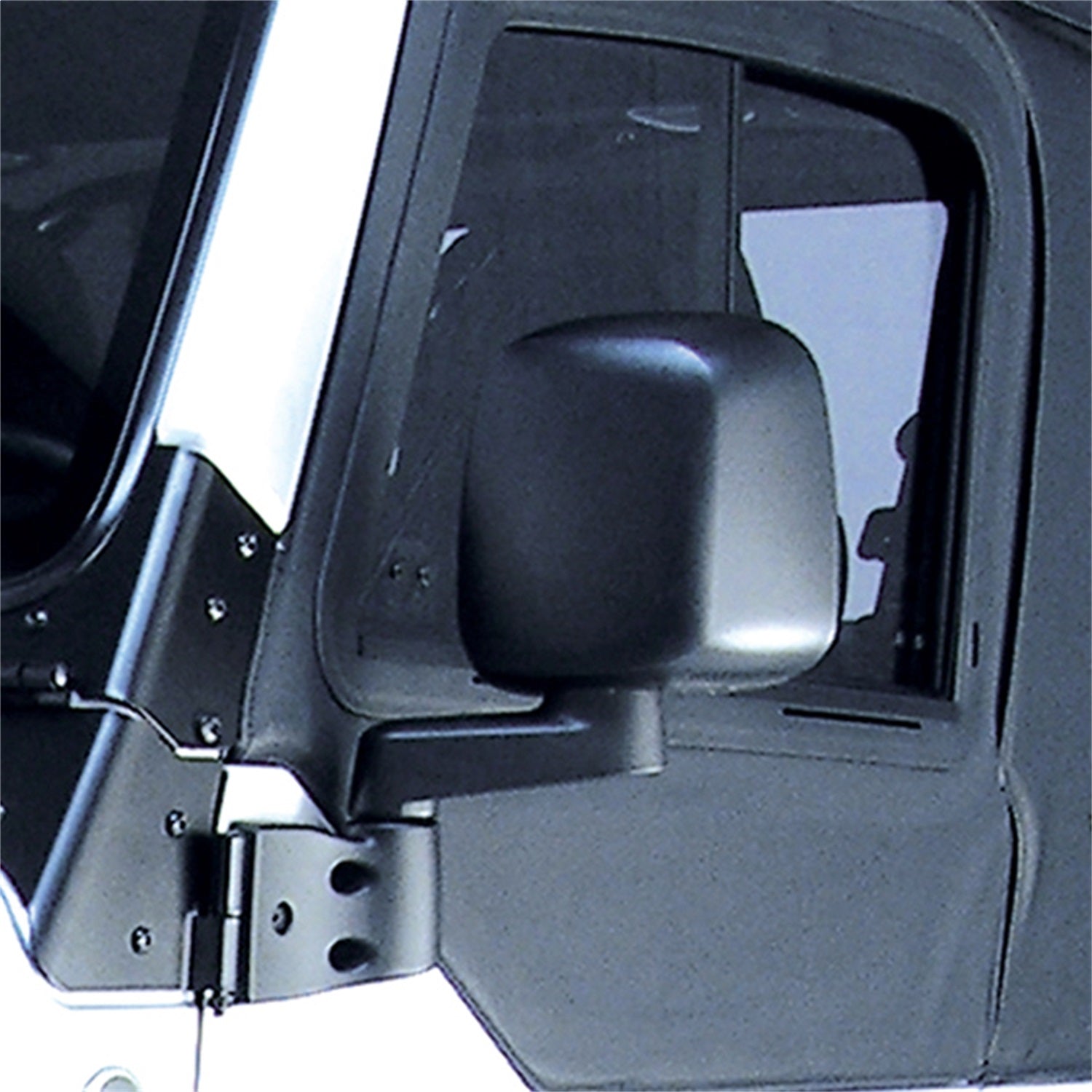 Omix 11002.11 Door Mirror; Left; Black; Omix 11002.11