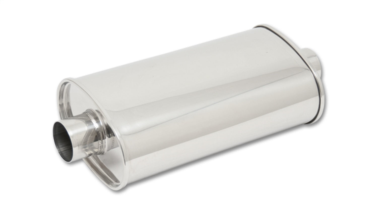 Vibrant Performance 1102 STREETPOWER Oval Muffler; 2.5 in. Inlet/Outlet; Center/Center; w/5 in. Tip; Vibrant Performance 1102