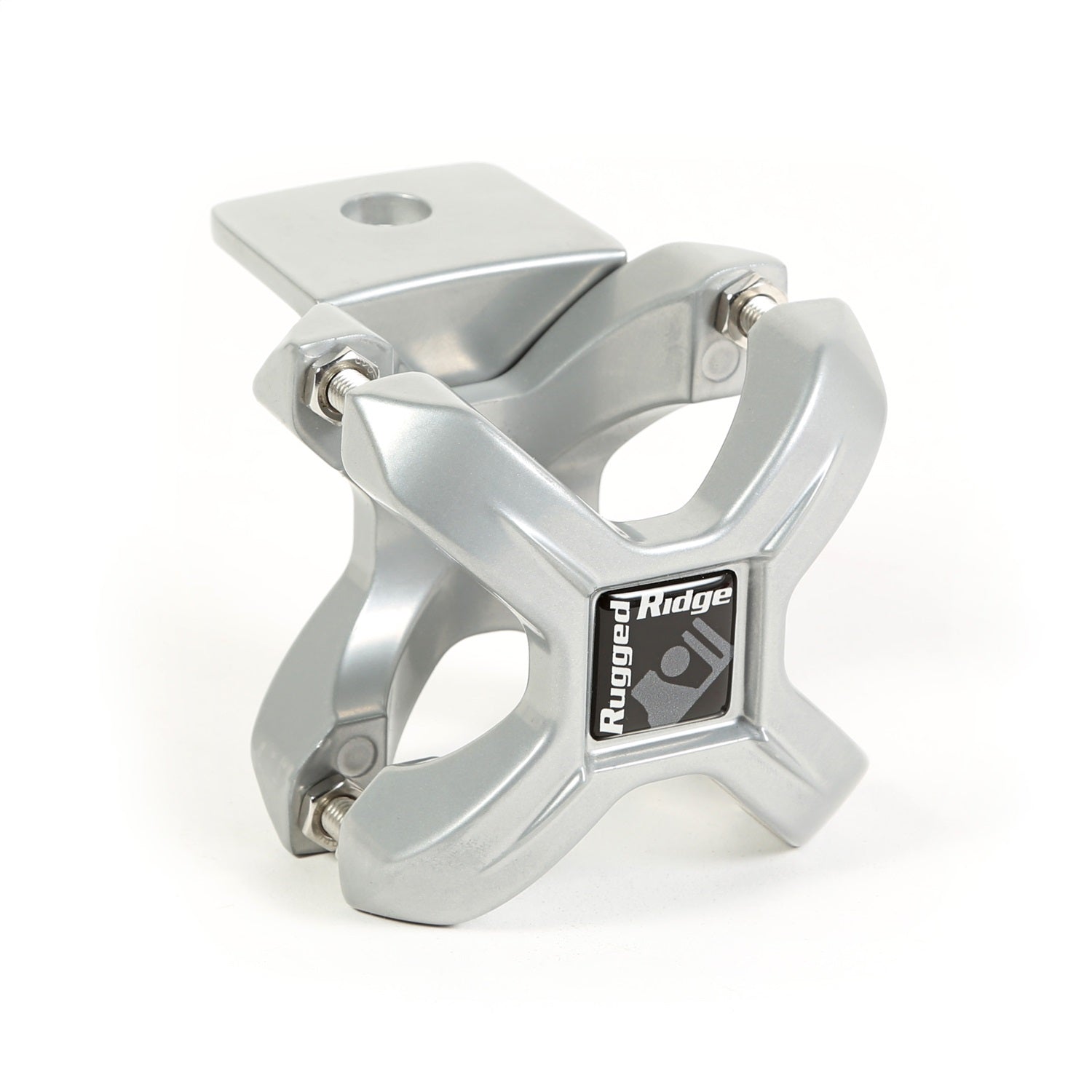 Rugged Ridge 11031.10 X-Clamp Light Mounting Bracket; Silver; Fits All 1.25 to 2 in. Round Bars; Rugged Ridge 11031.10