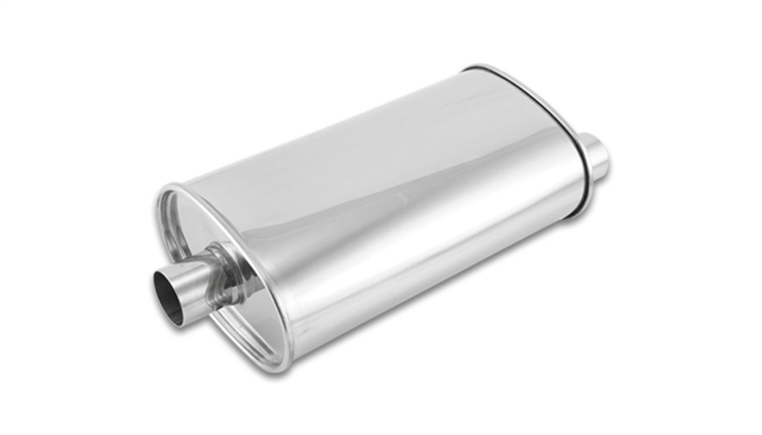 Vibrant Performance 1104 STREETPOWER Oval Muffler; 2.00 in. inlet/outlet; Center-Offset; Vibrant Performance 1104